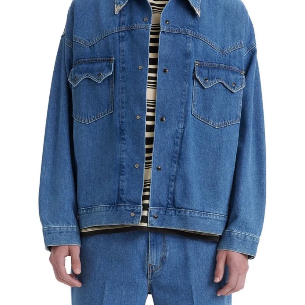 DEAL Levi's Stunning Blue Jean Jacket denim Cowboy Trucker